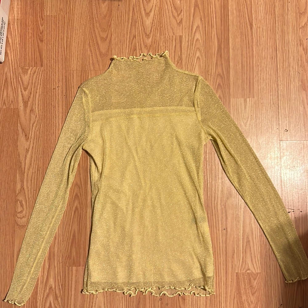 Women’s Gold Sheer Top